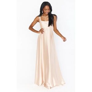 Show Me Your Mumu Madi Gown - Champagne Luxe Satin - Size Small